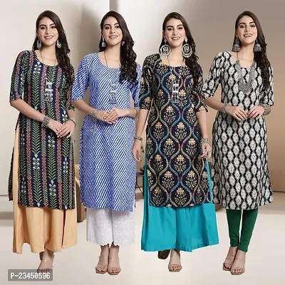 Fancy Crepe Kurtis for Women Pack Of 4