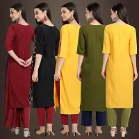 Fancy Crepe Kurtis For Women Pack Of 5-thumb1