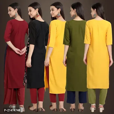 Fancy Crepe Kurtis For Women Pack Of 5-thumb2