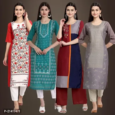 Fancy Crepe Kurtis for Women Pack Of 4-thumb0