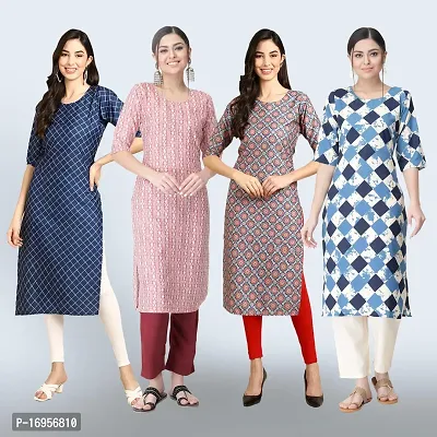 Women Stylish Crepe Straight Kurta