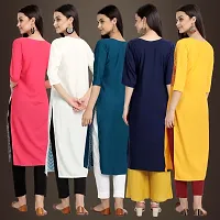 Fancy Crepe Kurtis For Women Pack Of 5-thumb1