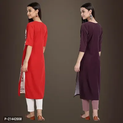 Fancy Crepe Kurtis for Women Pack Of 2-thumb2