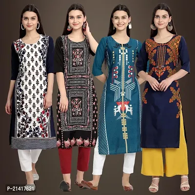 Fancy Crepe Kurtis for Women Pack Of 4-thumb0