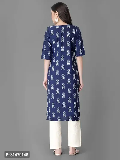 Stylish Crepe Printed Straight Kurta With Pant Set For Women-thumb3