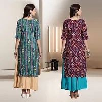 Fancy Rayon Kurtis For Women Pack Of 2-thumb1