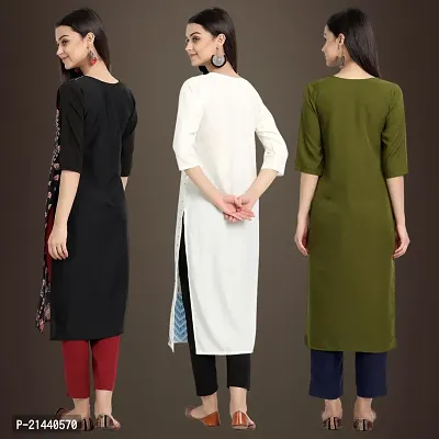 Fancy Crepe Kurtis for Women Pack Of 3-thumb2