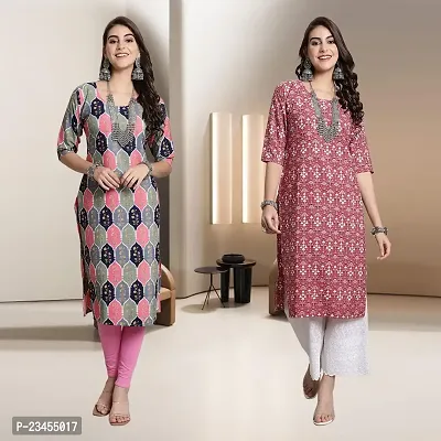 Fancy Rayon Kurtis For Women Pack Of 2