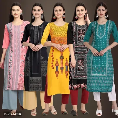 Fancy Crepe Kurtis For Women Pack Of 5