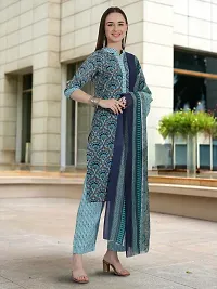 Fancy Cotton Blend Kurta Bottom And Dupatta Set For Women-thumb4