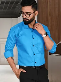 Comfortable Multicoloured Cotton Long Sleeve Formal Shirt For Men-thumb2