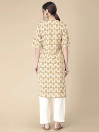 Straight Orange Printed Crepe Kurta-thumb3