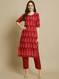 Stylish Fancy Designer American Crepe Kurta With Bottom Wear Set For Women-thumb1