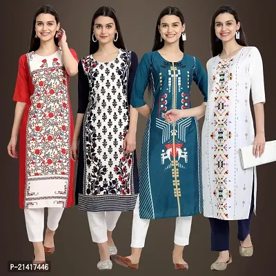 Fancy Crepe Kurtis for Women Pack Of 4-thumb0