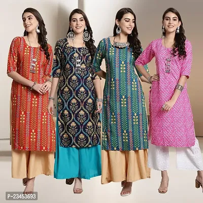 Fancy Crepe Kurtis for Women Pack Of 4