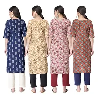 New Crepe Combo Printed Kurtis For Women Pack Of 4-thumb1