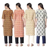 New Crepe Combo Printed Kurtis For Women Pack Of 4-thumb1