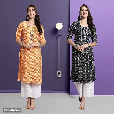 Fancy Crepe Kurtas For Women Pack Of 2-thumb0