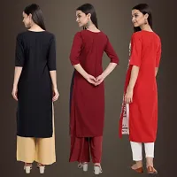 Fancy Crepe Kurtis for Women Pack Of 3-thumb1