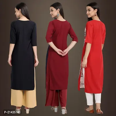 Fancy Crepe Kurtis for Women Pack Of 3-thumb2