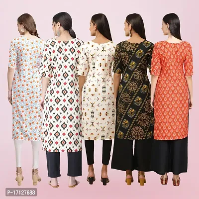 Women Stylish Crepe Printed Straight Kurta-thumb2