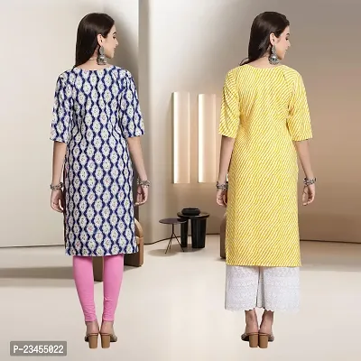 Fancy Rayon Kurtis For Women Pack Of 2-thumb2