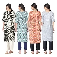 New Crepe Combo Printed Kurtis For Women Pack Of 4-thumb1