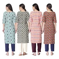 New Crepe Combo Printed Kurtis For Women Pack Of 4-thumb1