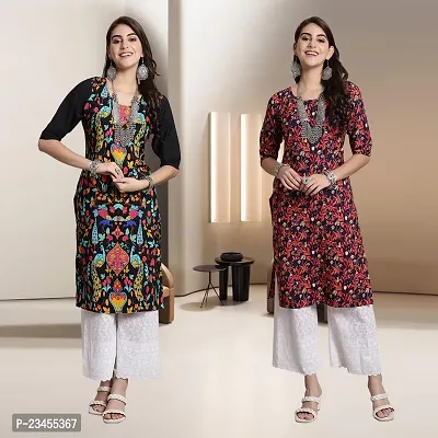 Fancy Rayon Kurtis For Women Pack Of 2