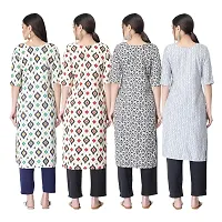 New Crepe Combo Printed Kurtis For Women Pack Of 4-thumb1