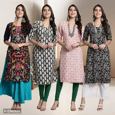 Fancy Crepe Kurtis for Women Pack Of 4