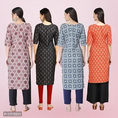 Women Stylish Crepe Printed Straight Kurta-thumb2