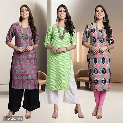 Fancy Rayon Kurtis For Women Pack Of 3