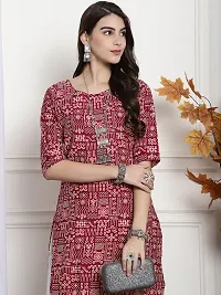 Stylish Multicoloured Crepe Printed Kurta For Women Combo Of 2-thumb1