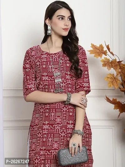 Stylish Multicoloured Crepe Printed Kurta For Women Combo Of 2-thumb2