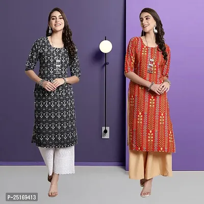 Fancy Crepe Kurtas For Women Pack Of 2