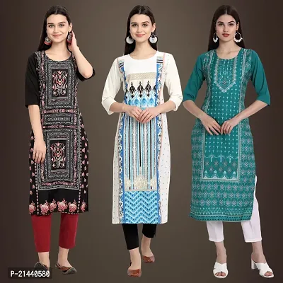 Fancy Crepe Kurtis for Women Pack Of 3-thumb0