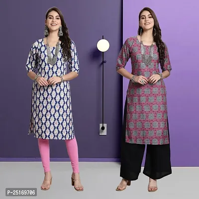 Fancy Crepe Kurtas For Women Pack Of 2