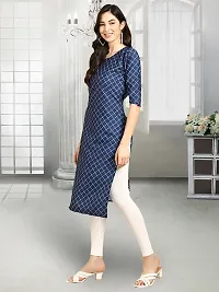 Stylish Blue Crepe Stitched Kurta For Women-thumb1