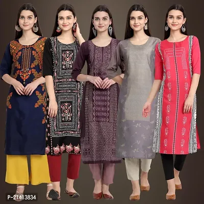 Fancy Crepe Kurtis For Women Pack Of 5