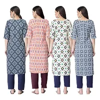 New Crepe Combo Printed Kurtis For Women Pack Of 4-thumb1