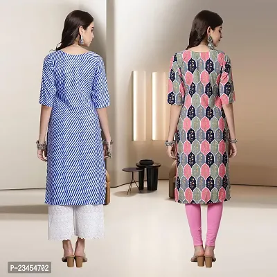 Fancy Rayon Kurtis For Women Pack Of 2-thumb2