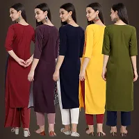 Fancy Crepe Kurtis For Women Pack Of 5-thumb1