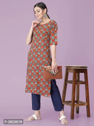 New Stylish Crepe Printed Kurta Set For Women-thumb3