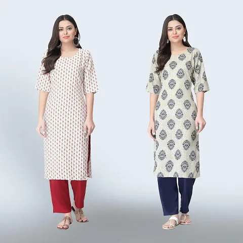 Classic Crepe Kurtis For Women Combo Pack Of 2