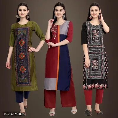 Fancy Crepe Kurtis for Women Pack Of 3