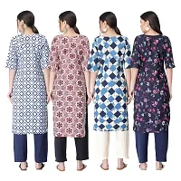 New Crepe Combo Printed Kurtis For Women Pack Of 4-thumb1