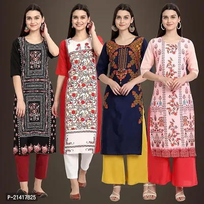 Fancy Crepe Kurtis for Women Pack Of 4-thumb0