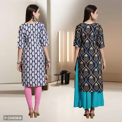 Fancy Rayon Kurtis For Women Pack Of 2-thumb2