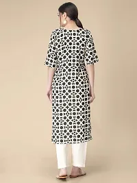 Straight Brown Printed Crepe Kurta-thumb3